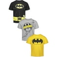 thumbnail image 1 of DC Comics Justice League Batman Little Boys 3 Pack T-Shirts Toddler to Big Kid, 1 of 5