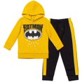 thumbnail image 1 of DC Comics Justice League Batman Little Boys Fleece Pullover Hoodie and Pants Outfit Set Toddler to Little Kid, 1 of 5