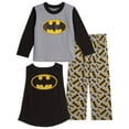 thumbnail image 1 of DC Comics Justice League Batman Little Boys Pullover Pajama Shirt and Pants Sleep Set Toddler to Big Kid, 1 of 5