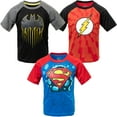 thumbnail image 1 of DC Comics Justice League Batman Superman The Flash Toddler Boys 3 Pack Athletic T-Shirts Toddler to Big Kid, 1 of 5