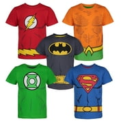 DC Comics Justice League Batman Superman The Flash Toddler Boys 5 Pack T-Shirts Toddler to Big Kid