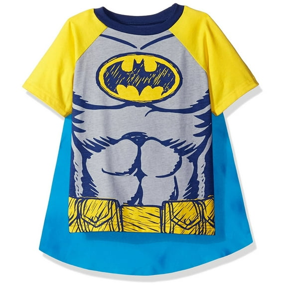 DC Comics Justice League Batman Toddler Boys Cosplay T-Shirt and Cape Toddler to Little Kid