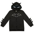 thumbnail image 1 of DC Comics Justice League Batman Toddler Boys Fleece Zip Up Cosplay Hoodie Toddler to Big Kid, 1 of 5