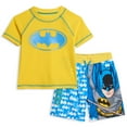 thumbnail image 1 of DC Comics Justice League Batman Toddler Boys Rash Guard and Swim Trunks Outfit Set Toddler to Big Kid, 1 of 5