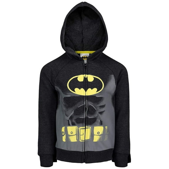 DC Comics Justice League Batman Toddler Boys Zip Up Hoodie Toddler to Big Kid