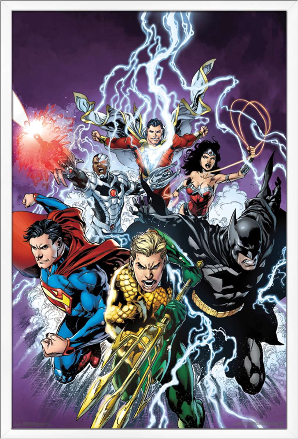 DC Comics - Justice League - Bolts Wall Poster, 22.375" x 34", Framed