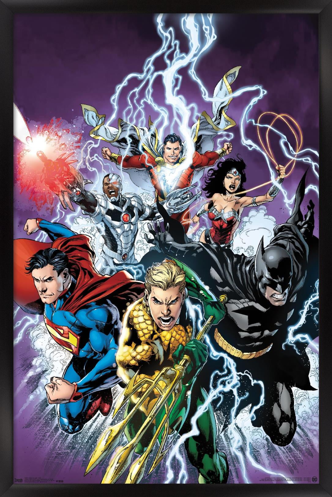 DC Comics - Justice League - Bolts Wall Poster, 22.375" x 34", Framed