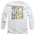 thumbnail image 1 of DC Comics Justice League Columns Long Sleeve Adult 18/1 T-Shirt White, 1 of 1
