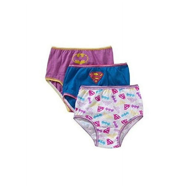 DC Comics Justice League Girls Underwear, 3 Pack Hipster Panties (Little  Girls & Big Girls) 