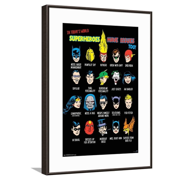 DC Comics Justice League - Issues Canvas Wall Poster, 14.725" x 22.375"