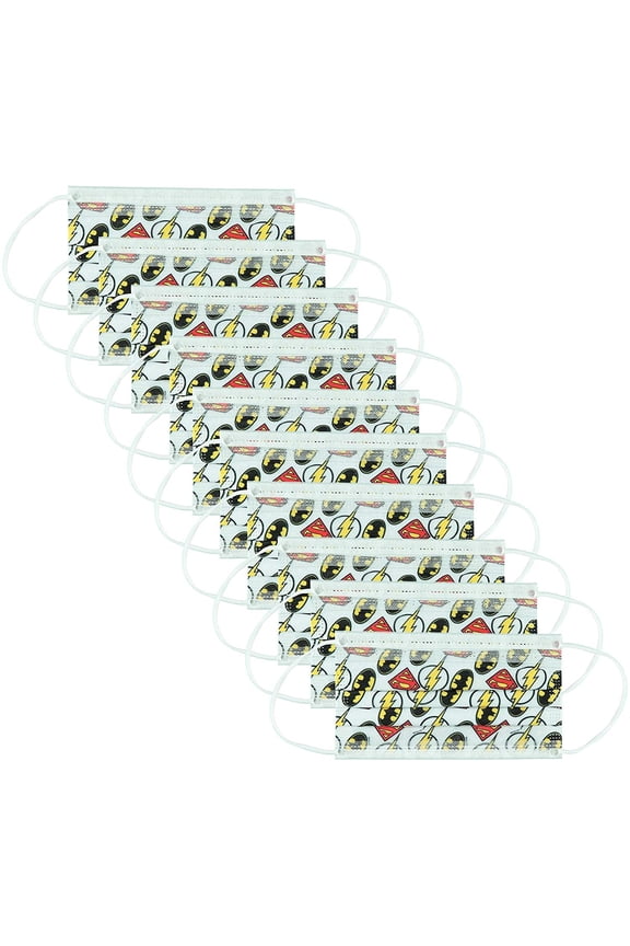 Justice League Kids Multipacks, 10pk Adult Face Mask, One Size Fits All