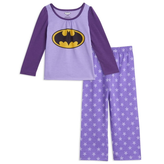 DC Comics Justice League Little Girls Pajama Shirt and Pants Toddler to Little Kid