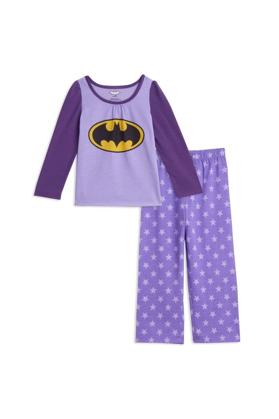 Justice League Little Girls Pajama Shirt and Pants Toddler to Little Kid