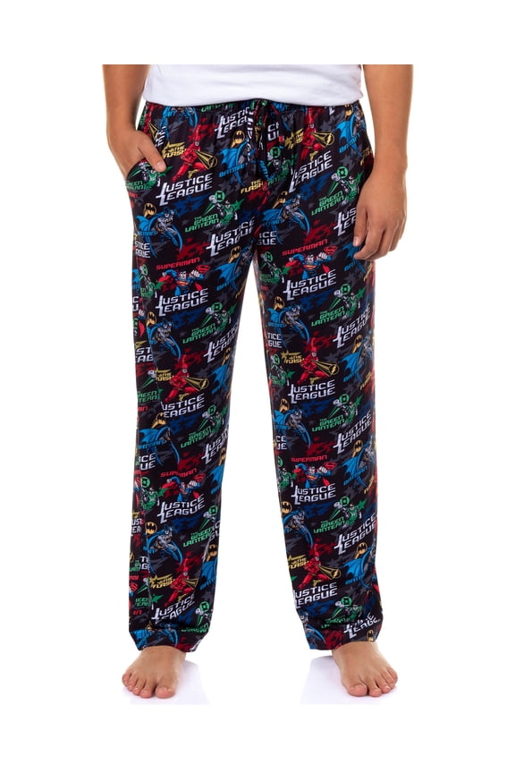 DC Comics Justice League Pajamas Men's Superhero Adult Lounge Sleep PJ Pants