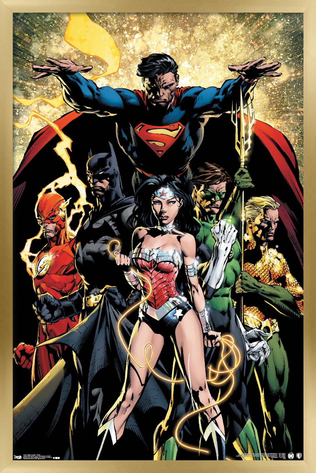 DC Comics Justice League Power Wall Poster 22 375 X 34 Framed dc-comics-justice-league-power-wall-poster-22-375-x-34-framed