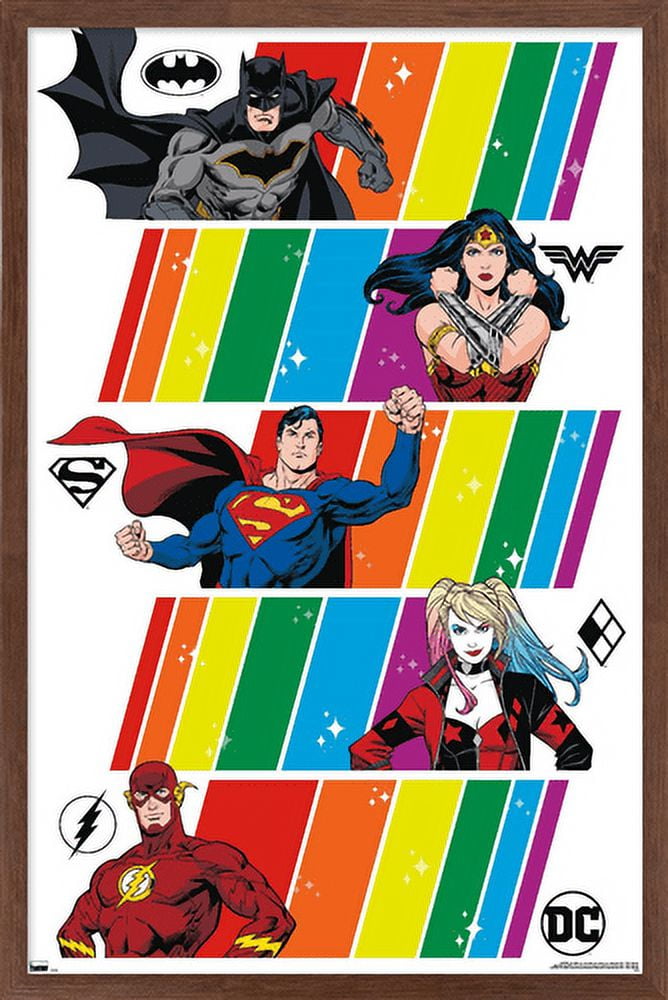 DC Comics Justice League - Pride Wall Poster, 14.725" x 22.375", Framed