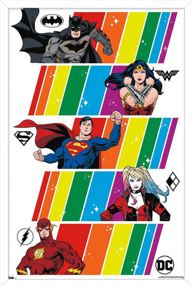 DC Comics Justice League - Pride Wall Poster, 14.725" x 22.375", Framed