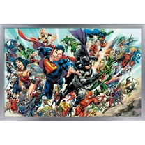 DC Comics - Justice League Rebirth - Group Wall Poster, 14.725" x 22.375", Framed
