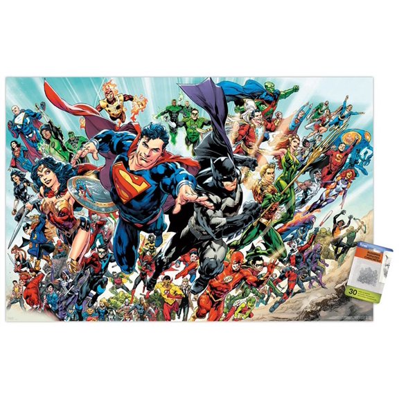 DC Comics - Justice League Rebirth - Group Wall Poster with Push Pins, 22.375" x 34"