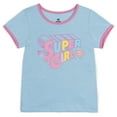 thumbnail image 1 of DC Comics Justice League Super Girl Ringer T-Shirt Logo Toddler to Big Kid, 1 of 5