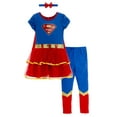 thumbnail image 1 of DC Comics Justice League Supergirl Big Girls Costume Dress Leggings Cape and Headband 4 Piece Set 10-12, 1 of 5
