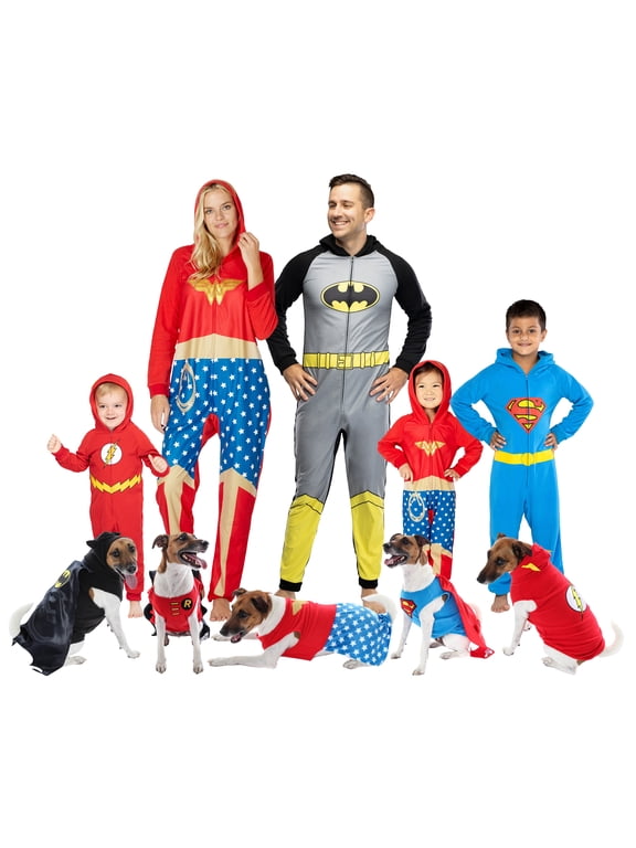DC Comics Justice League Superhero Matching Family Costume Pajamas Union Suit