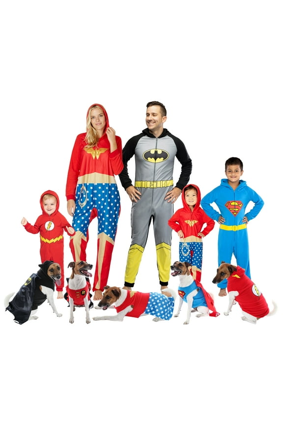 DC Comics Justice League Superhero Matching Family Costume Pajamas Union Suit