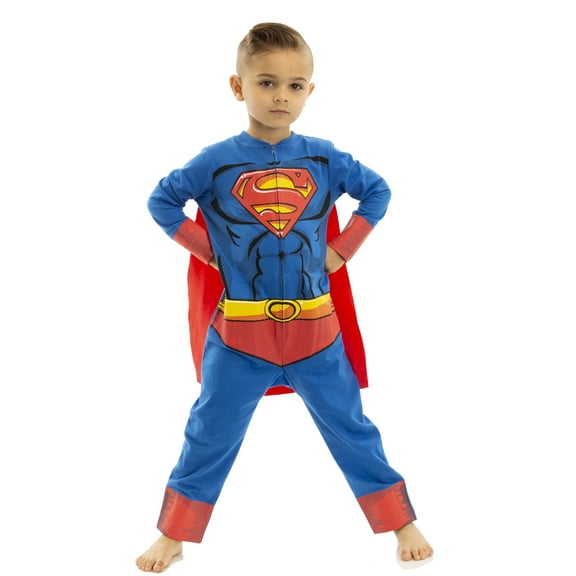 DC Comics Justice League Superman Baby Boys Costume Cape Coverall 3-6 Months