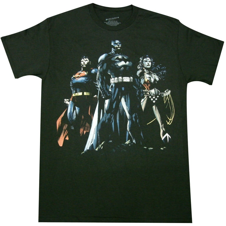 DC Comics Justice League Superman Batman Wonder Woman Adult T-Shirt