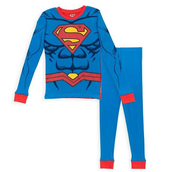 DC Comics Justice League Superman Big Boys Cosplay Pajama Shirt Pants Toddler to Big Kid