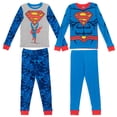 thumbnail image 1 of DC Comics Justice League Superman Toddler Boys Cosplay Pajama Shirts Pants Toddler to Big Kid, 1 of 5