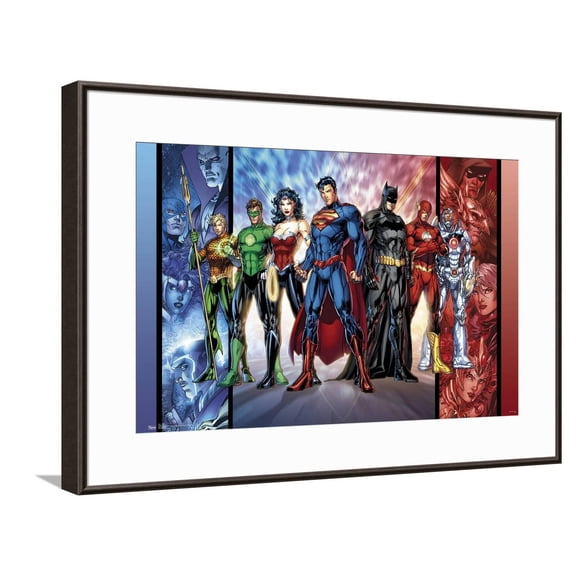DC Comics Justice League - The New 52 Canvas Wall Poster, 14.725" x 22.375"