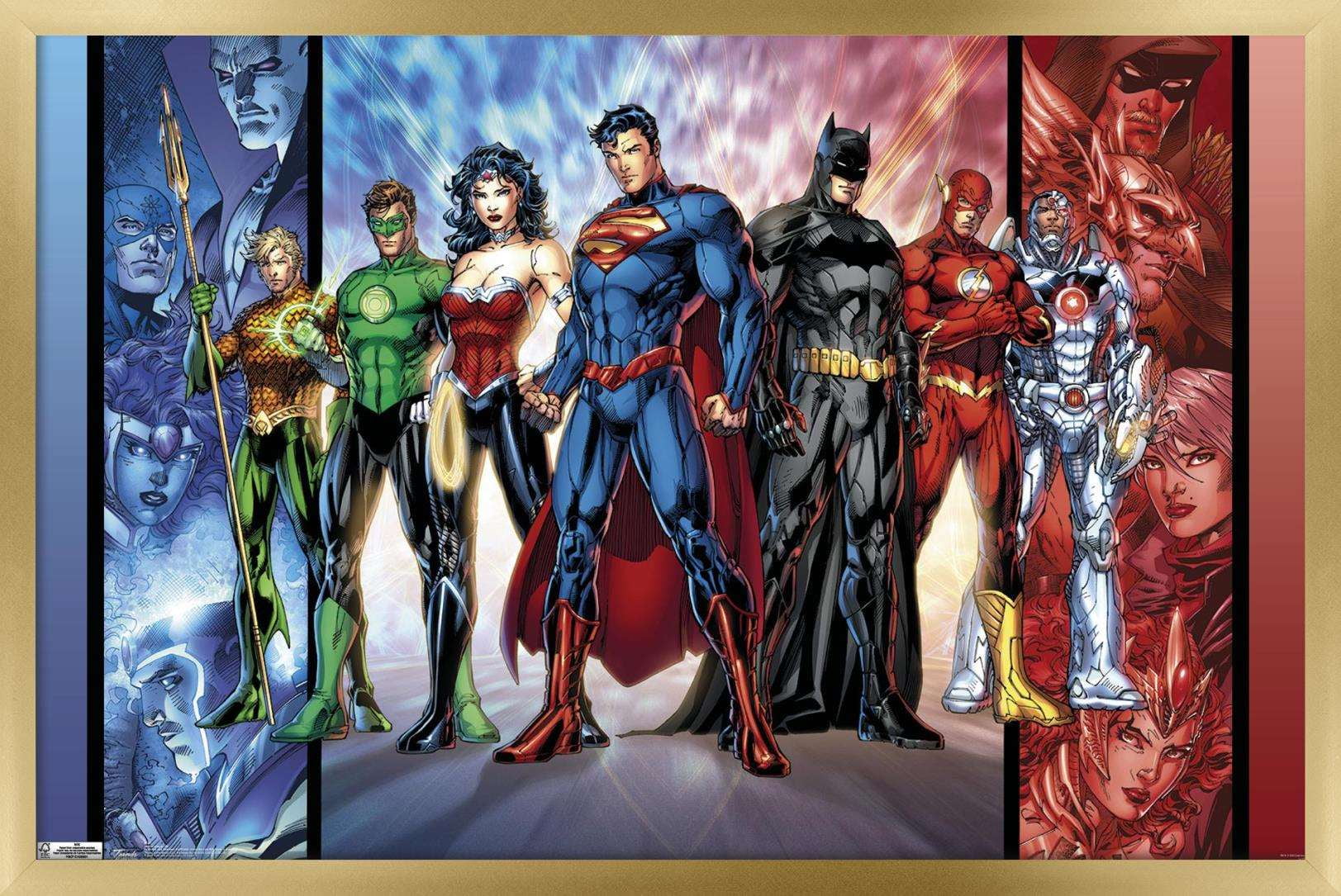 DC Comics - Justice League - The New 52 Wall Poster, 22.375" x 34", Framed