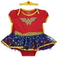 thumbnail image 1 of DC Comics Justice League Wonder Woman Infant Baby Girls Costume Bodysuit Dress Cape and Headband 3 Piece Set Newborn to Infant, 1 of 5