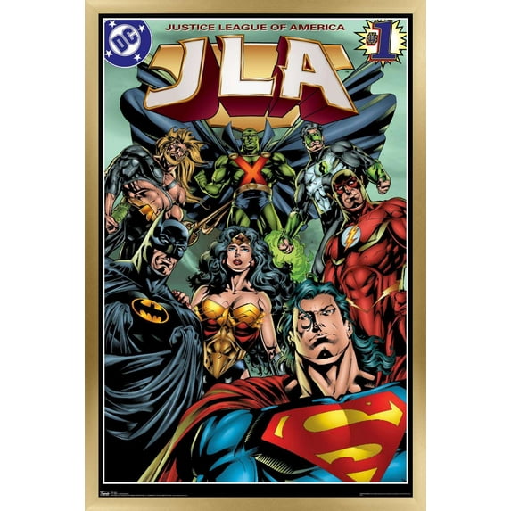 DC Comics - Justice League of America - JLA Wall Poster, 22.375" x 34", Framed