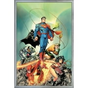 DC Comics - Justice League of America - Unite Wall Poster, 22.375" x 34", Framed