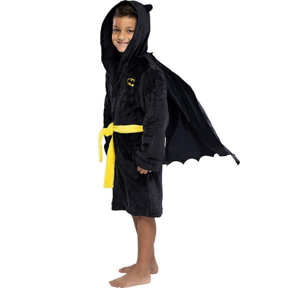 DC Comics Kids' Superhero Fleece Hooded Robe Character Bathrobe Lounge