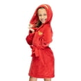thumbnail image 1 of DC Comics Kids' Superhero Fleece Hooded Robe Character Bathrobe Lounge, 1 of 7
