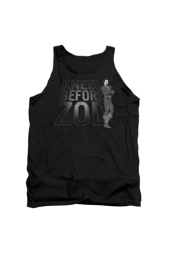 DC Comics Kneel Zod Adult Tank Top Black