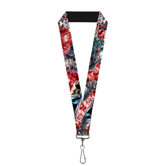 DC Comics Lanyard, Suicide Squad Villains Group Reds, Elastic
