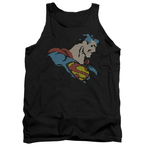 DC Comics Lite Brite Superman Adult Tank Top Black