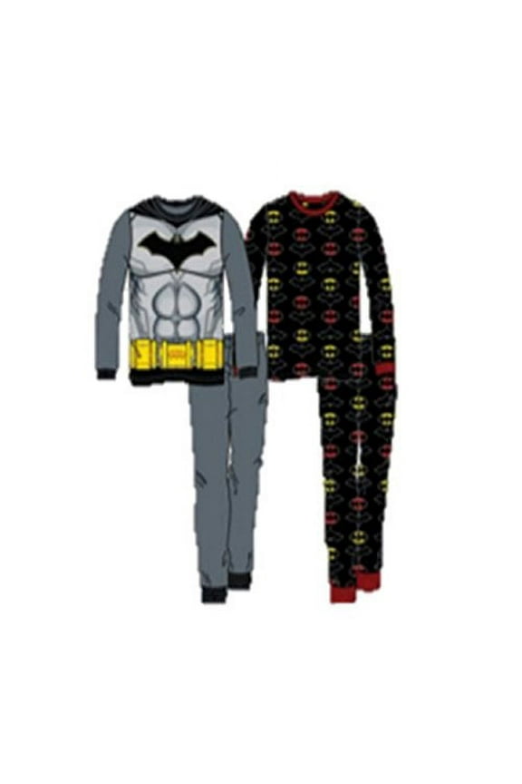 DC Comics Little Boys' Batman 4-Piece Cotton Pajama Set, Gotham Nights, 6