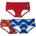 thumbnail image 1 of DC Comics Little Girls' 3-Pack Wonder Woman Seamless Hipster Underwear, Wonder Woman/Multi, M, 1 of 1