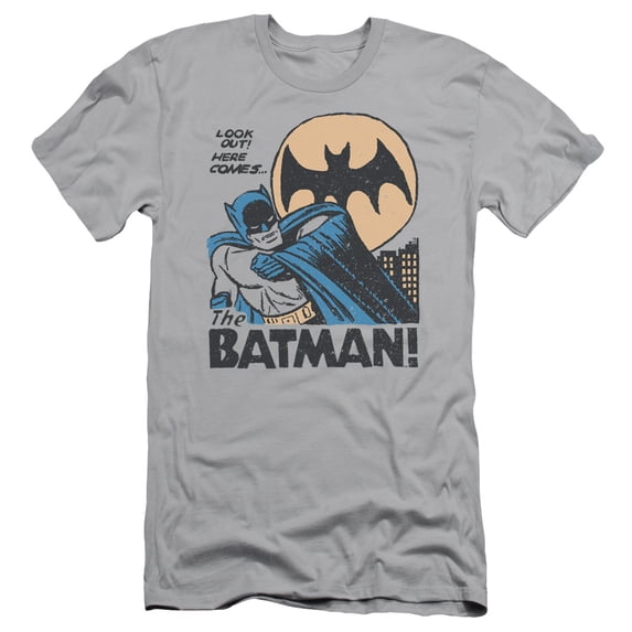 DC Comics Look Out S/S Adult 30/1 T-Shirt Silver