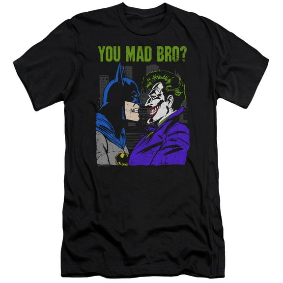 DC Comics Mad Bro Premium Canvas Adult Slim Fit 30/1 T-Shirt Black