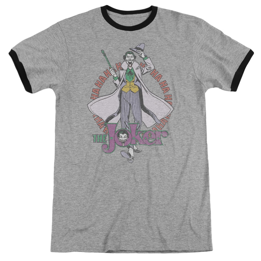 DC Comics Maniacal Adult Ringer T-Shirt Heather/Black - Walmart.com
