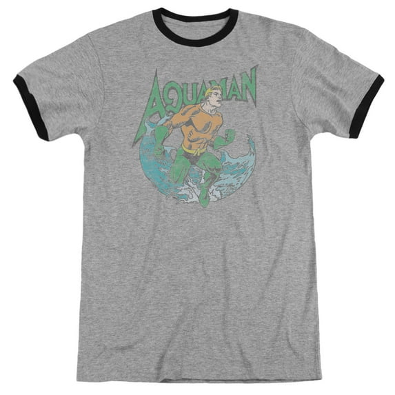 DC Comics Marco Adult Ringer T-Shirt Heather/Black