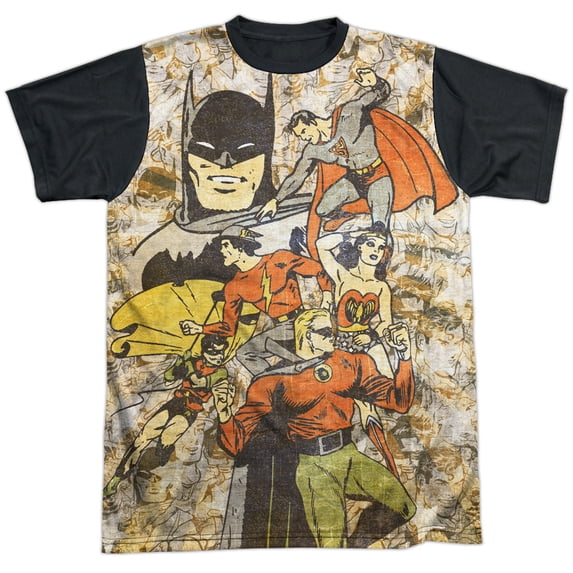 DC Comics Men's All Stars Sublimation T-shirt XX-Large White