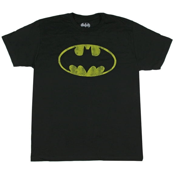 DC Comics Men's Batman Basic Logo Black T-Shirt