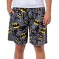 thumbnail image 1 of DC Comics Men's Batman Bat Symbol Allover Print Lounge Sleep Pajama Shorts, 1 of 6